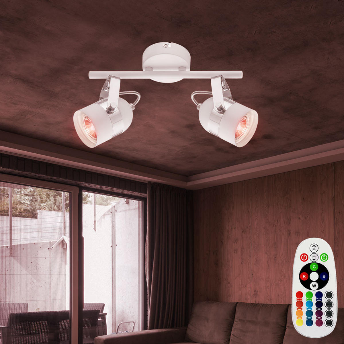 LED DECKENLEUCHTE CALGARY Weiß - Weiß, Metall (30/8.5/14.5cm)