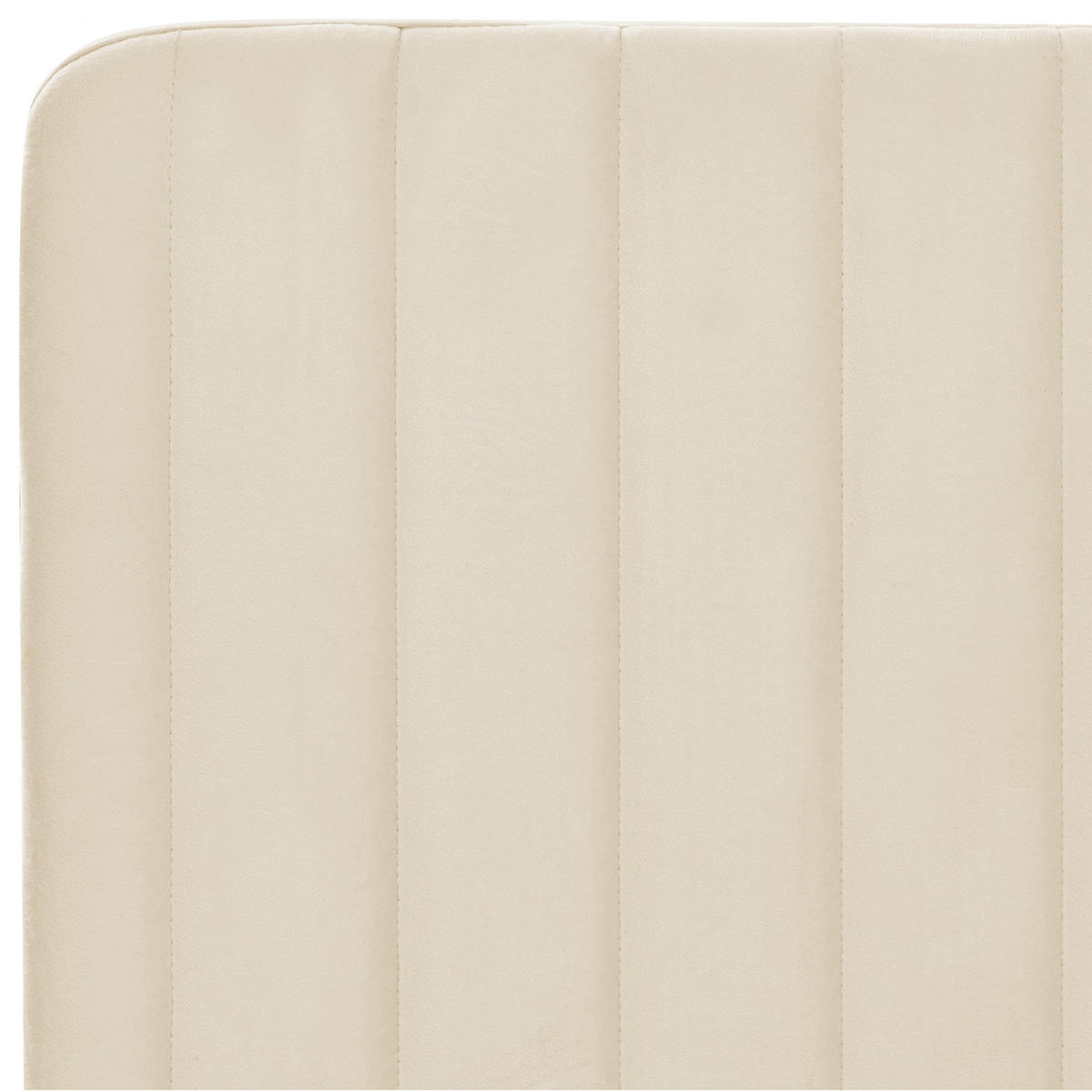 BETT mit Lattenrost 140/200 cm Samtstoff Hellbeige Lunan - Beige, Textil (140/200cm) - Beliani
