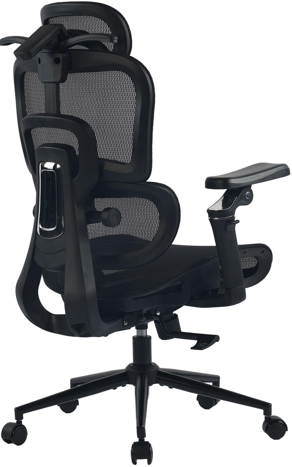 CHEFSESSEL Netzstoff Schwarz - Schwarz, Textil/Metall (71/109/72cm) - CLP