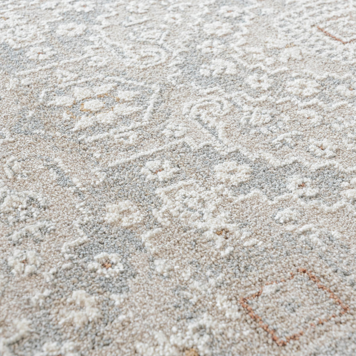 TEPPICH Beige Geometrisch - Rechteckig Moderne - 80 x 150 cm - Beige/Grau, Textil (80/150cm) - Mazovia