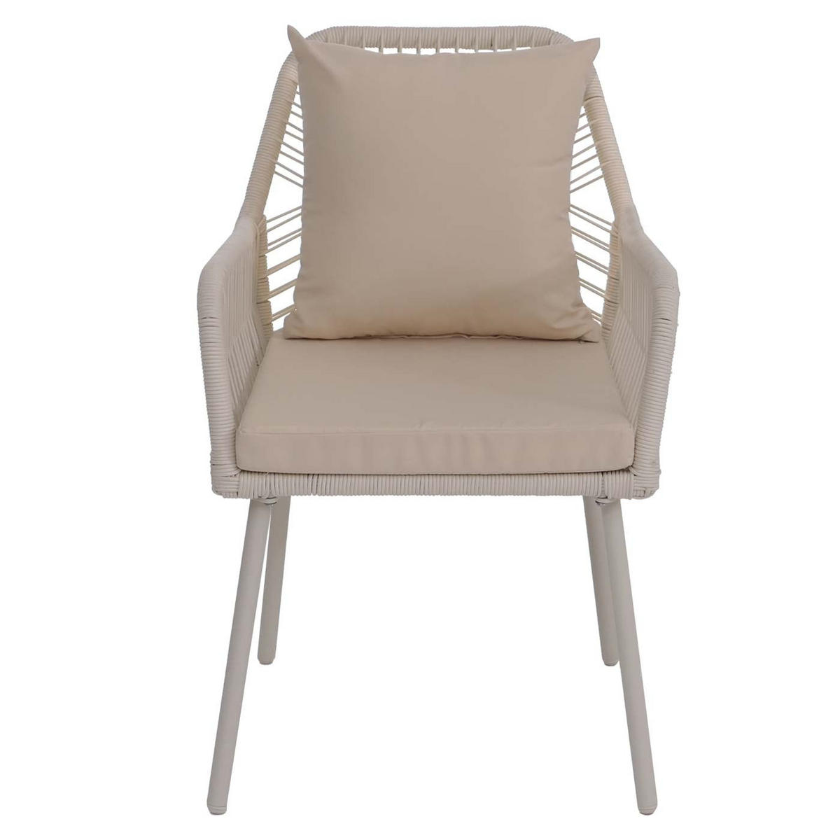 GARTENSTUHL 2er-Set 81x54x62cm Creme - Creme, Metall (54/81/62cm) - PROREGAL