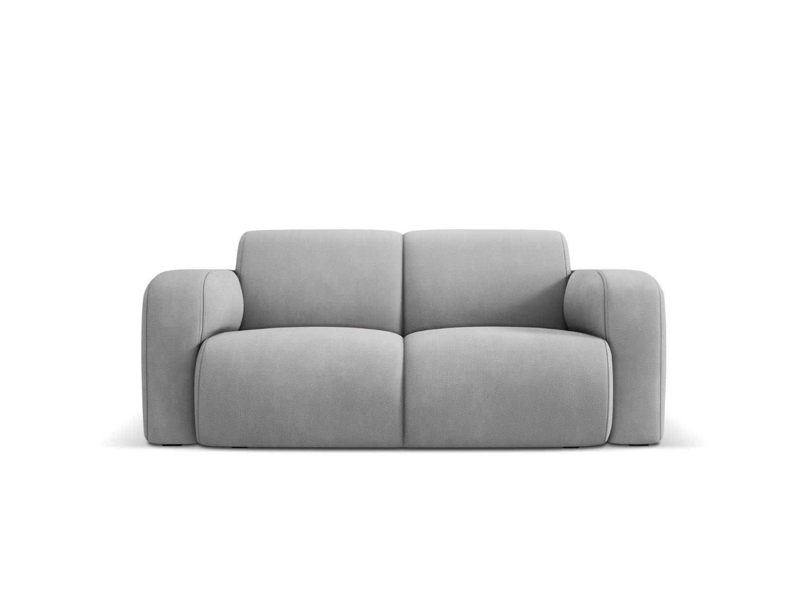 SOFA Molino aus strukturiertem Stoff hellgrau 2 Sitzplätze - Hellgrau, Textil (95/72/170cm) - Micadoni