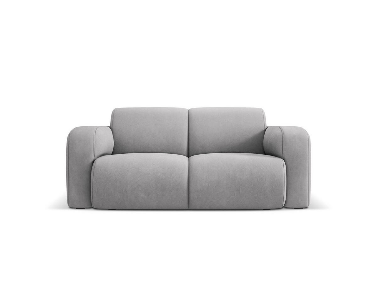 SOFA Molino aus strukturiertem Stoff hellgrau 2 Sitzplätze - Hellgrau, Textil (95/72/170cm) - Micadoni