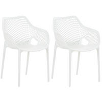 STAPELSTUHL 2er Set Kunststoff weiß - Weiß, Kunststoff (57/81/60cm) - CLP
