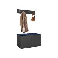 MOBILIER PENTRU HOL Orion VI - albastru/grafit, material plastic/compozit lemnos (84/42/46cm) - MIRJAN24