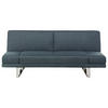 2-SITZER-SCHLAFSOFA Polyester Blau York - Dunkelblau, Textil (190/81/89cm) - Beliani
