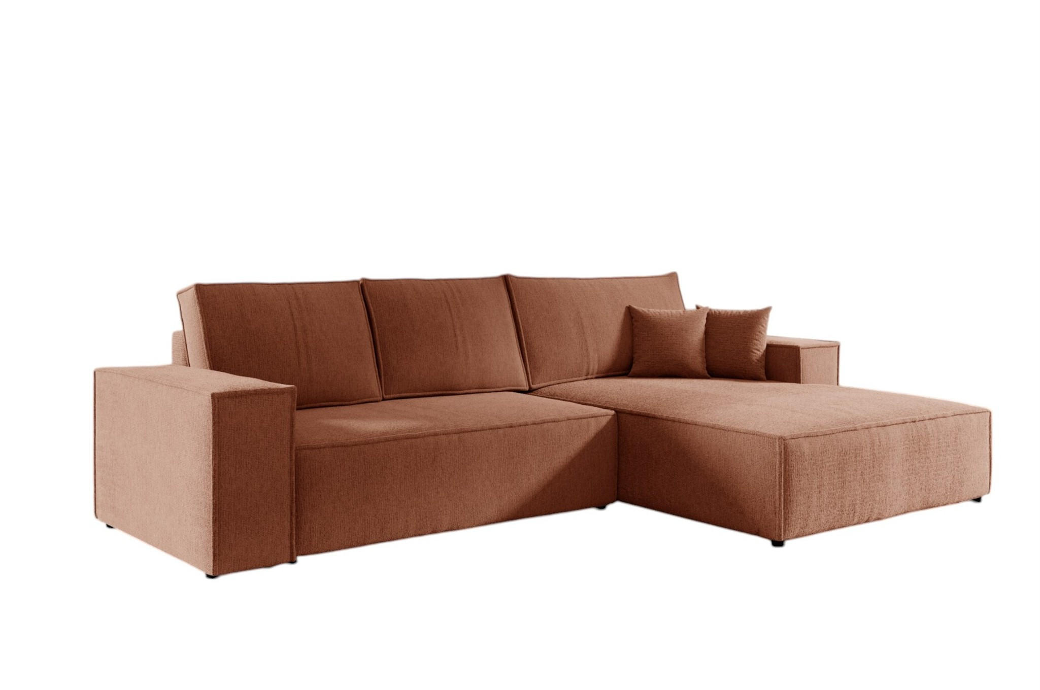 ECKSOFA Levio - Altrosa, Holzwerkstoff/Textil (294/185cm) - Fun Möbel