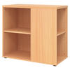 ANSTELLCONTAINER - mit 4 Regalfächern 80/40/72 cm in Buchefarben - Buchefarben, Holzwerkstoff (40/72/80cm) - bümö