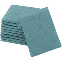 WASCHHANDSCHUH, 10er-Set, 16x21 cm, 100% Baumwolle, Blau - Petrol, Textil (16/21cm) - Zollner