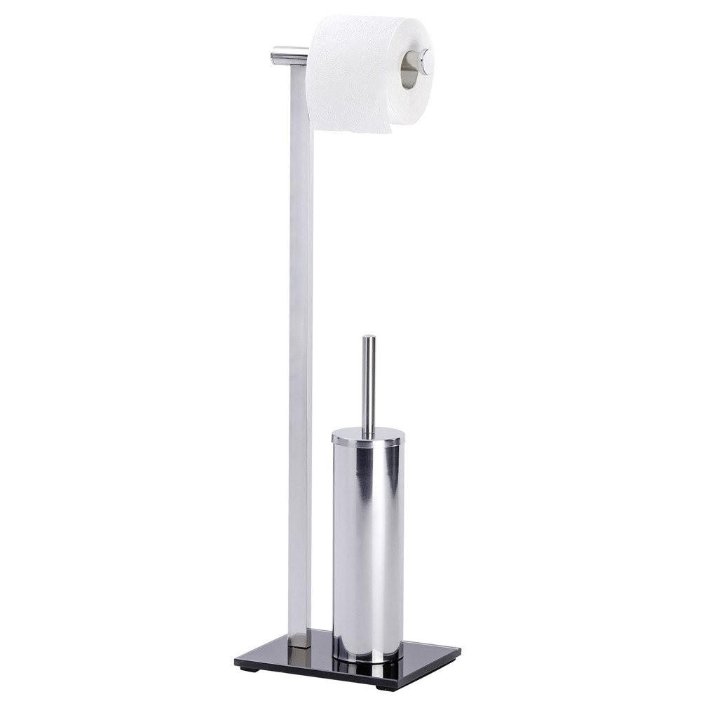 Wenko Toilettenpapierhalter Silber 17x71x21 cm