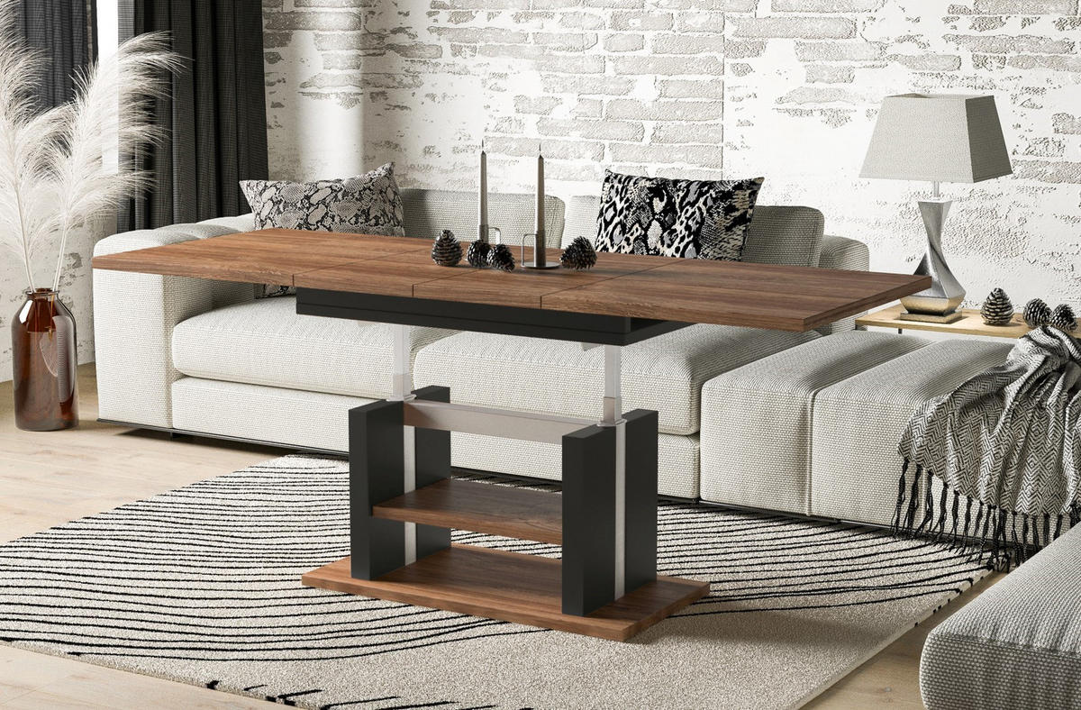COUCHTISCH Dior höhenverstellbar ausziehbar bis 170 cm - Eiche San Remo, Holzwerkstoff (110/65/58cm) - Endo-Moebel