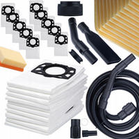 FILTER Universal Set, 10 Staubbeutel und Luftfilter, Schlauch 4 m, 5-lagig, Mikrofaser - Multicolor, Kunststoff/Metall (10/10/10cm)
