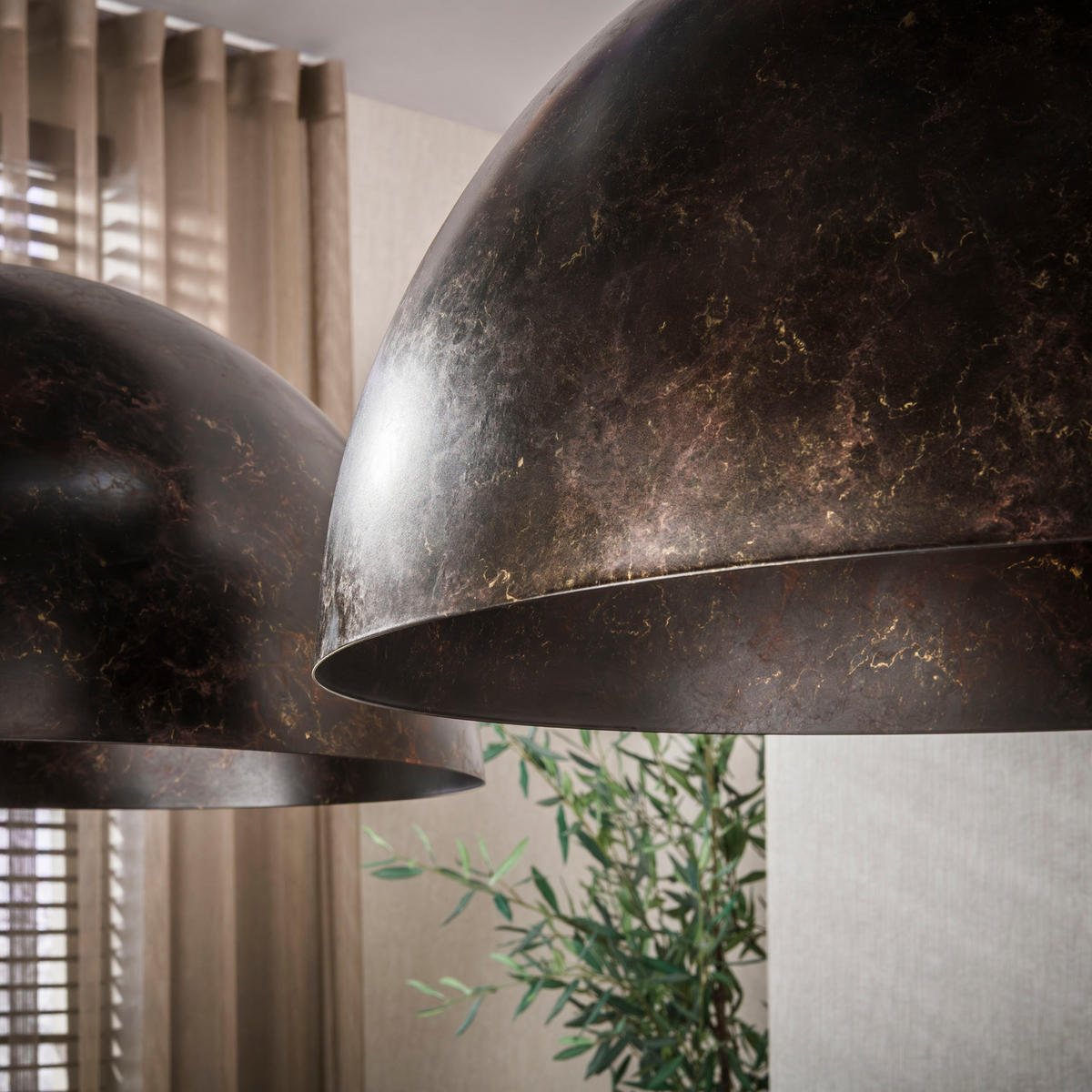 HÄNGELEUCHTE Dome Braun 60/142/150 cm - Braun, Metall (60/142/150cm) - Hoyz Collection