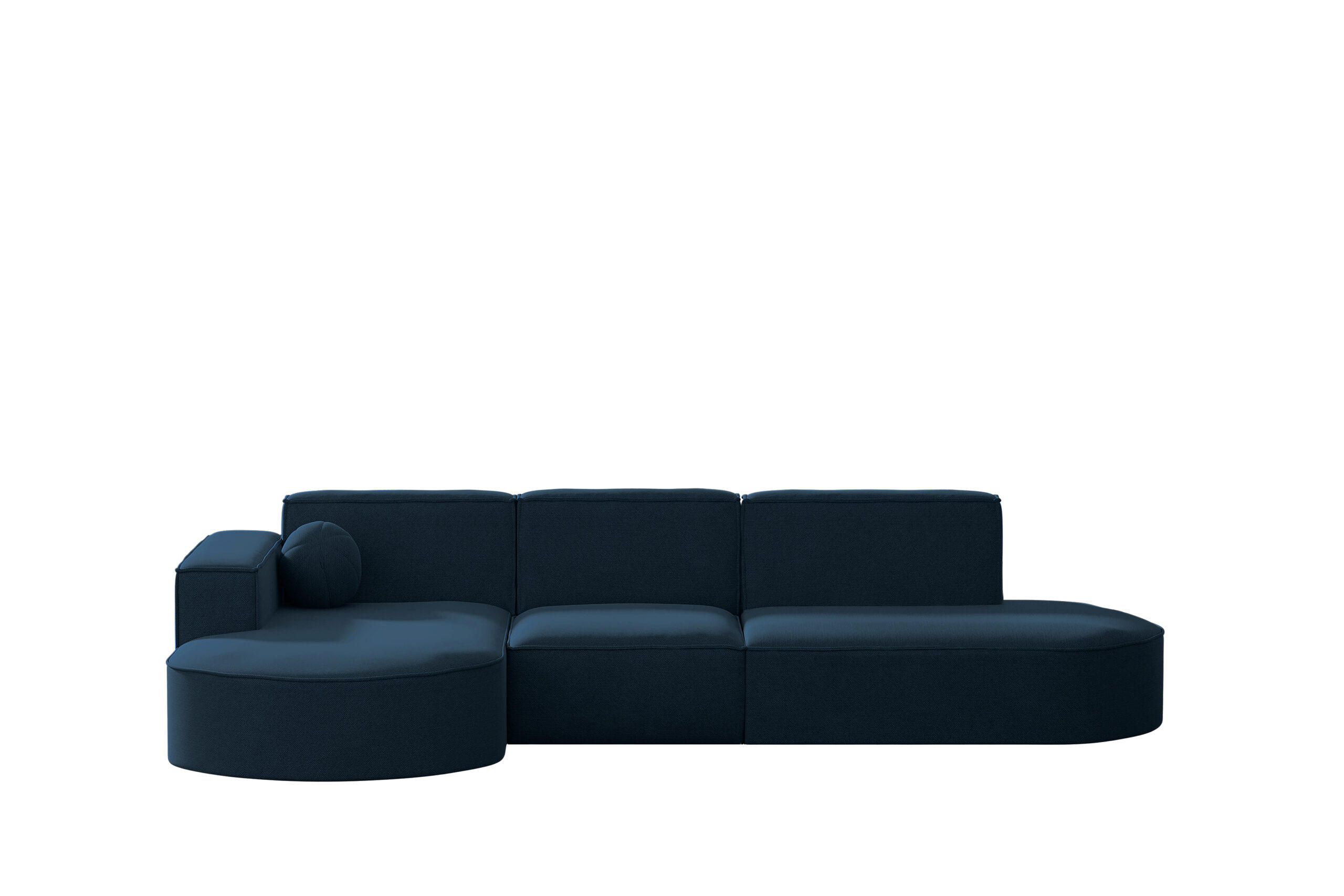 GARTENECKSOFA L-Form Garten Modena L Patio Marineblau Links - Blau, Holz/Textil (165/78/296cm) - Kaiser Möbel