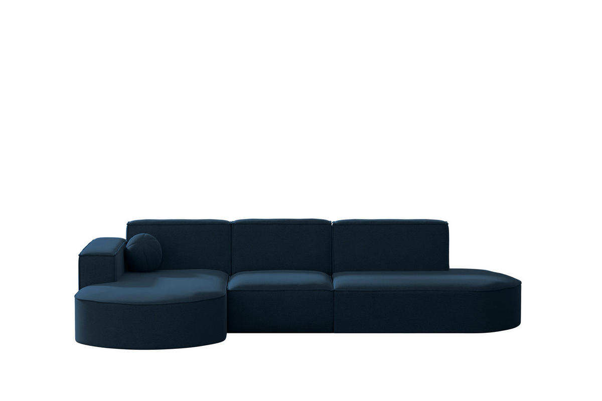GARTENECKSOFA L-Form Garten Modena L Patio Marineblau Links - Blau, Holz/Textil (165/78/296cm) - Kaiser Möbel