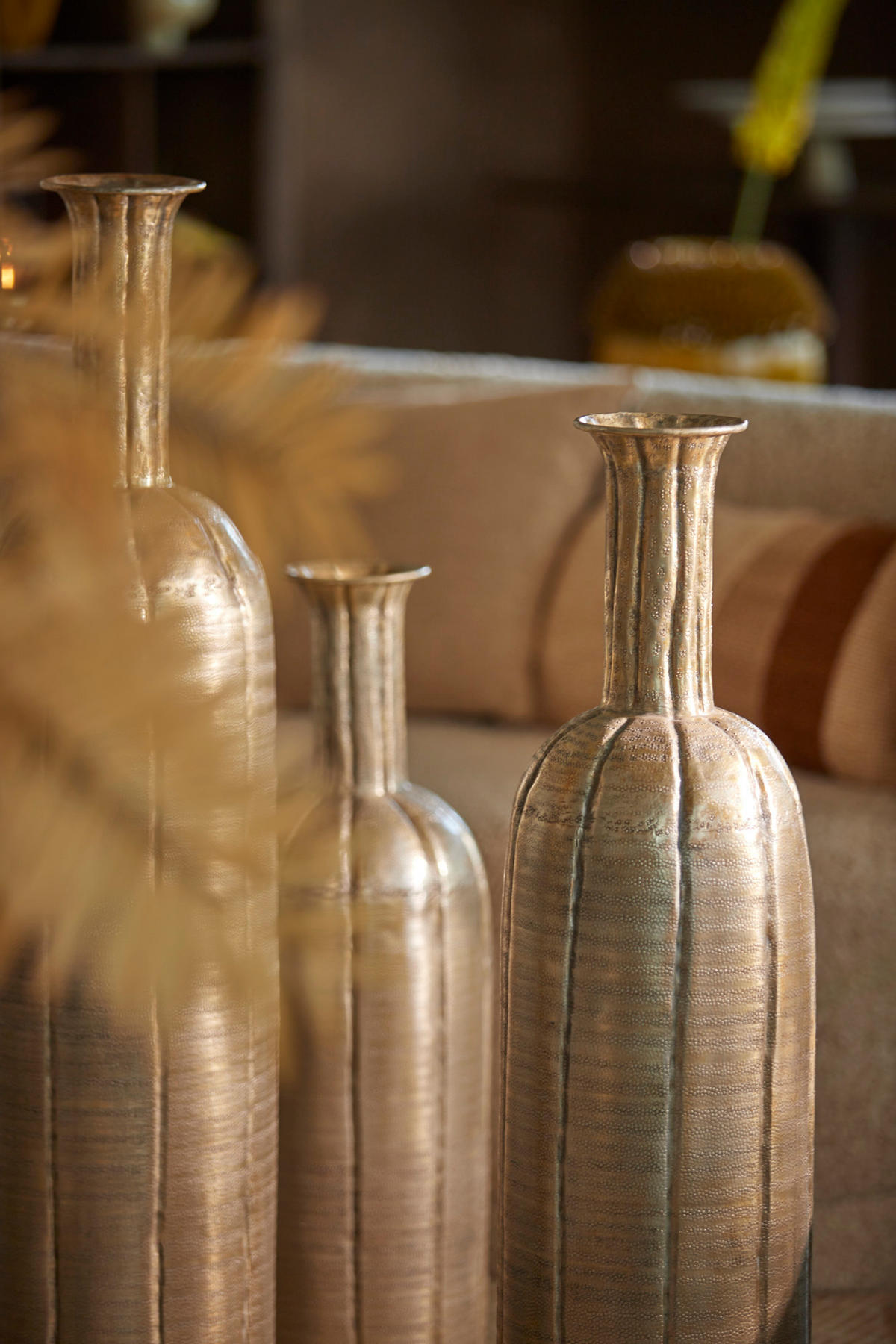 VASE Parto Gold Ø22,5/93 cm - Goldfarben, Metall (93cm) - Light & Living