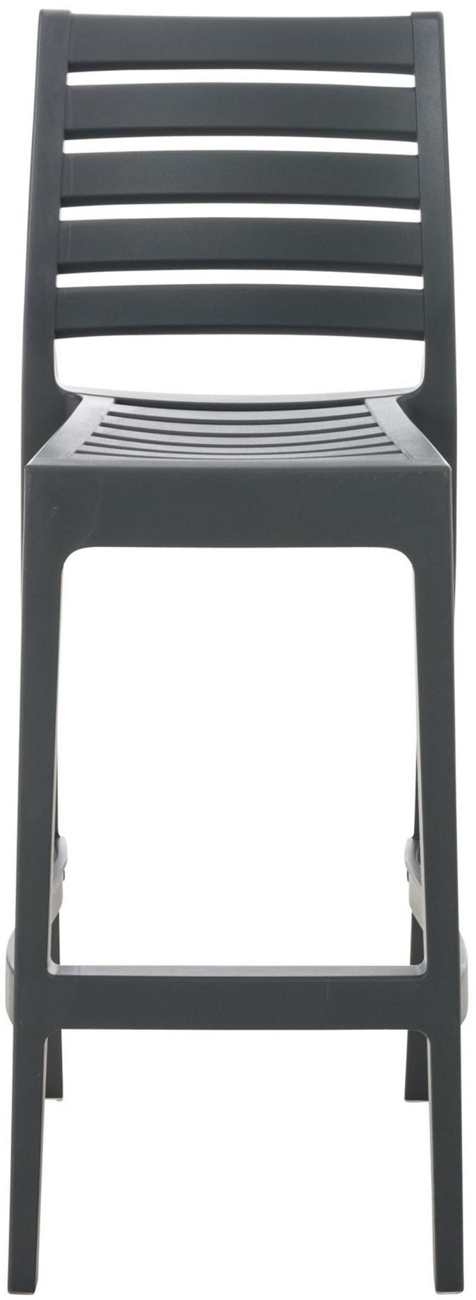 BARHOCKER 4er Set Kunststoff dunkelgrau - Chromfarben/Dunkelgrau, Kunststoff (45/105/51cm) - CLP