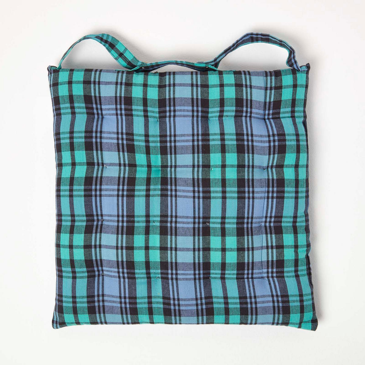 STUHLKISSEN Blackwatch Schottenkaro 40/40/5 cm - Blau, Textil (40/40/5cm) - Homescapes