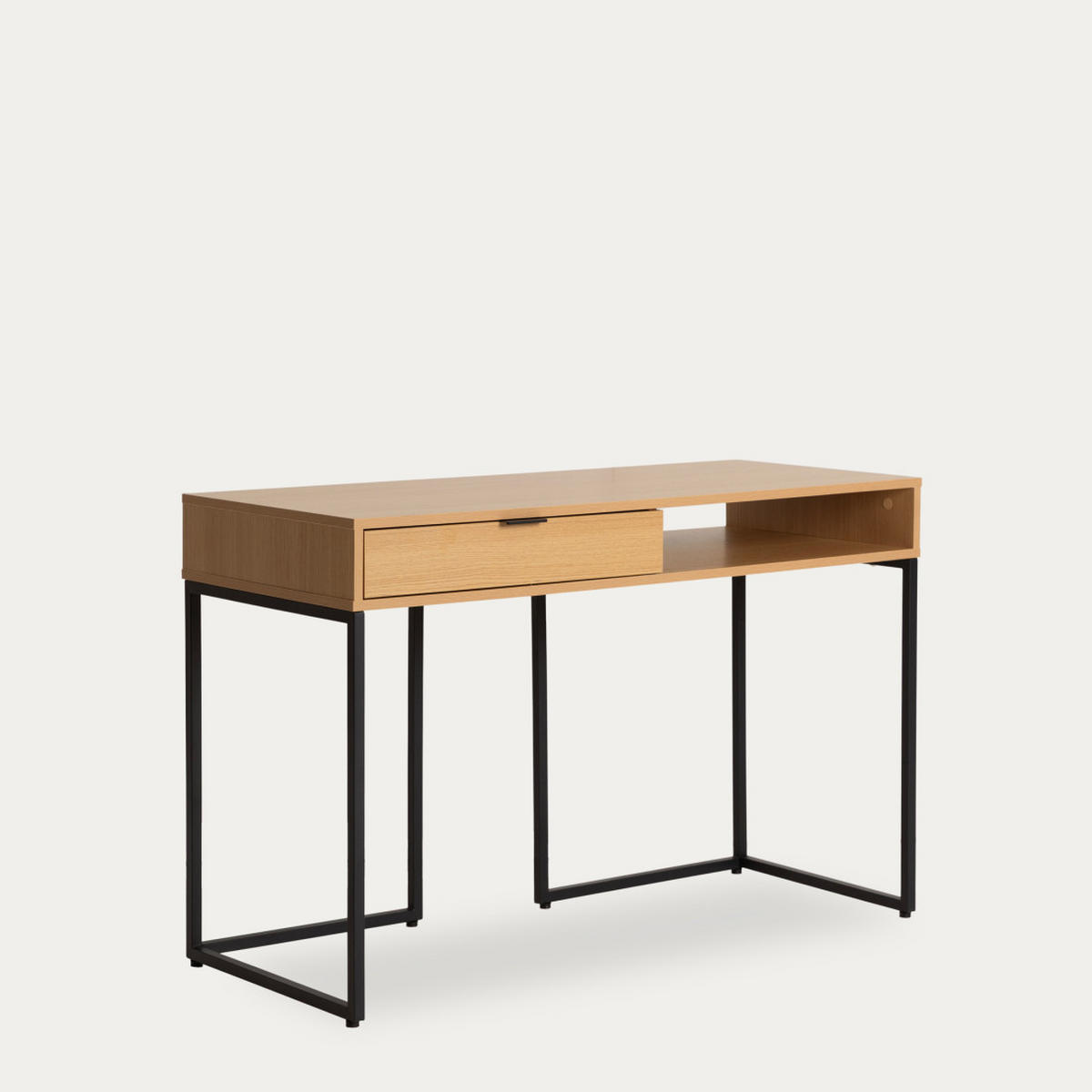 SCHREIBTISCH Bari Natur 50 x 120 - Schwarz/Braun, Holzwerkstoff (120/50/78cm) - Kenay Home