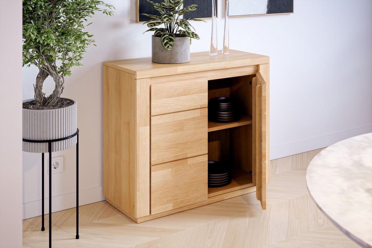 KOMMODE Viborg - Buchefarben, Holz (35/80/90cm) - kiki design