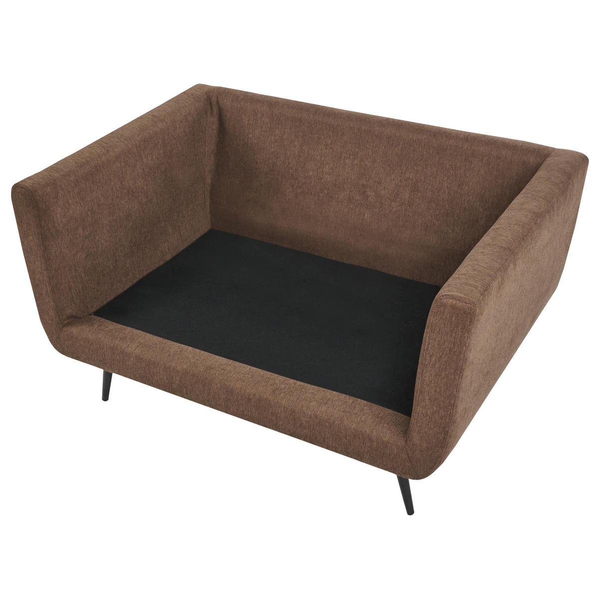 SESSEL Stoff Braun Bolga - Hellbraun, Textil (119/89/83cm) - Beliani