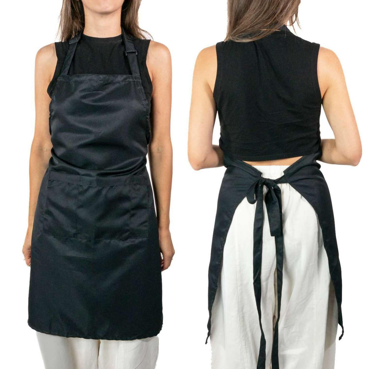 KOCHSCHÜRZE (2er-Set) - Schwarz, Kunststoff (0.2/69cm) - Intirilife