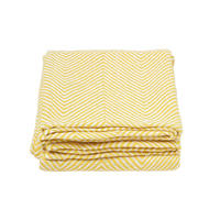 WOHNDECKE Halden 150/200 cm, Chevron-Muster 100% Baumwolle - Gelb, Textil (150/200cm) - Homescapes