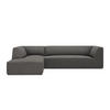 ECKSOFA links Ruby aus Cord dunkelgrau 4 Sitzplätze - Dunkelgrau, Textil (180/273cm) - Micadoni