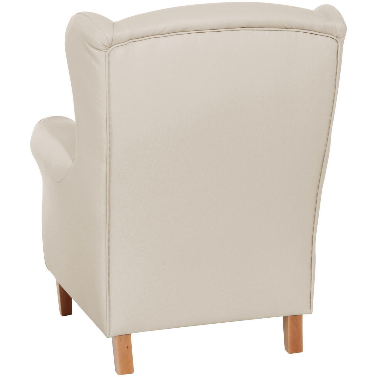 OHRENSESSEL Karlen Bezug Kunstleder Buche natur / beige - Beige/Buchefarben, Kunststoff (86/103/77cm) - 58aufmkessel