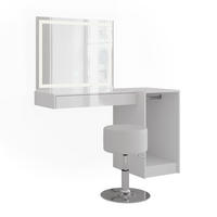 SCHMINKTISCH Sherry Weiß/Weiß Hochglanz 120 cm 4 Teile - Weiß Hochglanz, Holzwerkstoff (120/76/50.1cm) - Vicco