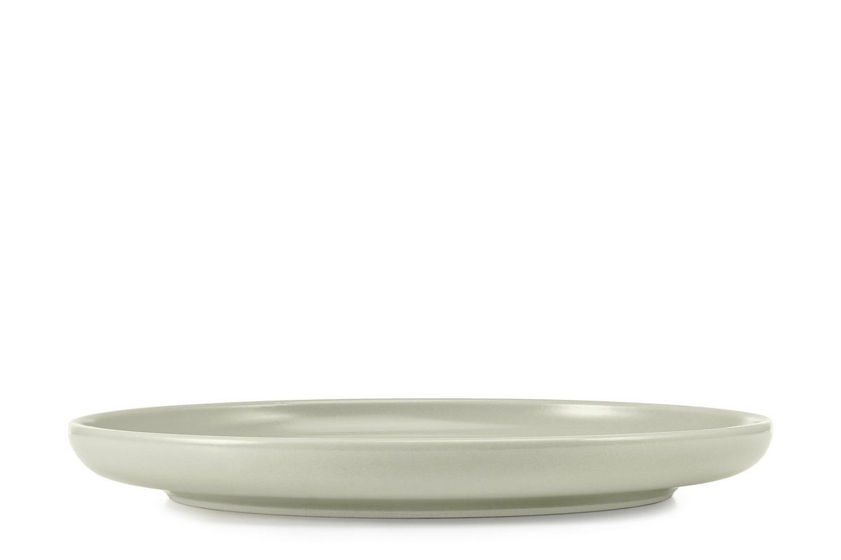 TELLER-SET VICTO 6-tlg Dessertteller, matt beige/grün/grau - Hellgrün, Keramik (20/2/20cm) - KONSIMO®