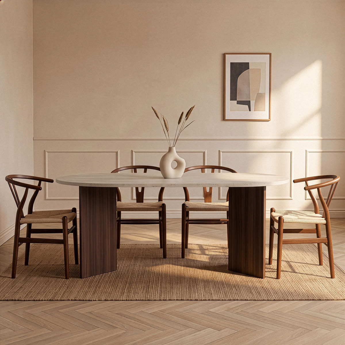 ESSTISCH mit abgerundeten Kanten sable 180/75/89,5 cm - Eichefarben, Holzwerkstoff (96/89.5/75cm) - Calicosy