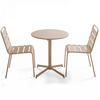 GARTENSET 3-tlg, Taupe - Taupe, Metall - Oviala