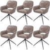 ESSZIMMERSTUHL Braun 6er-Set - Braun, Textil (57/86/61cm) - MCW