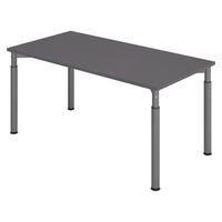 SCHREIBTISCH Serie-Y 80/160/74 cm in Graphitfarben/Graphitfarben - Graphitfarben, Holzwerkstoff (80/160/74cm) - bümö