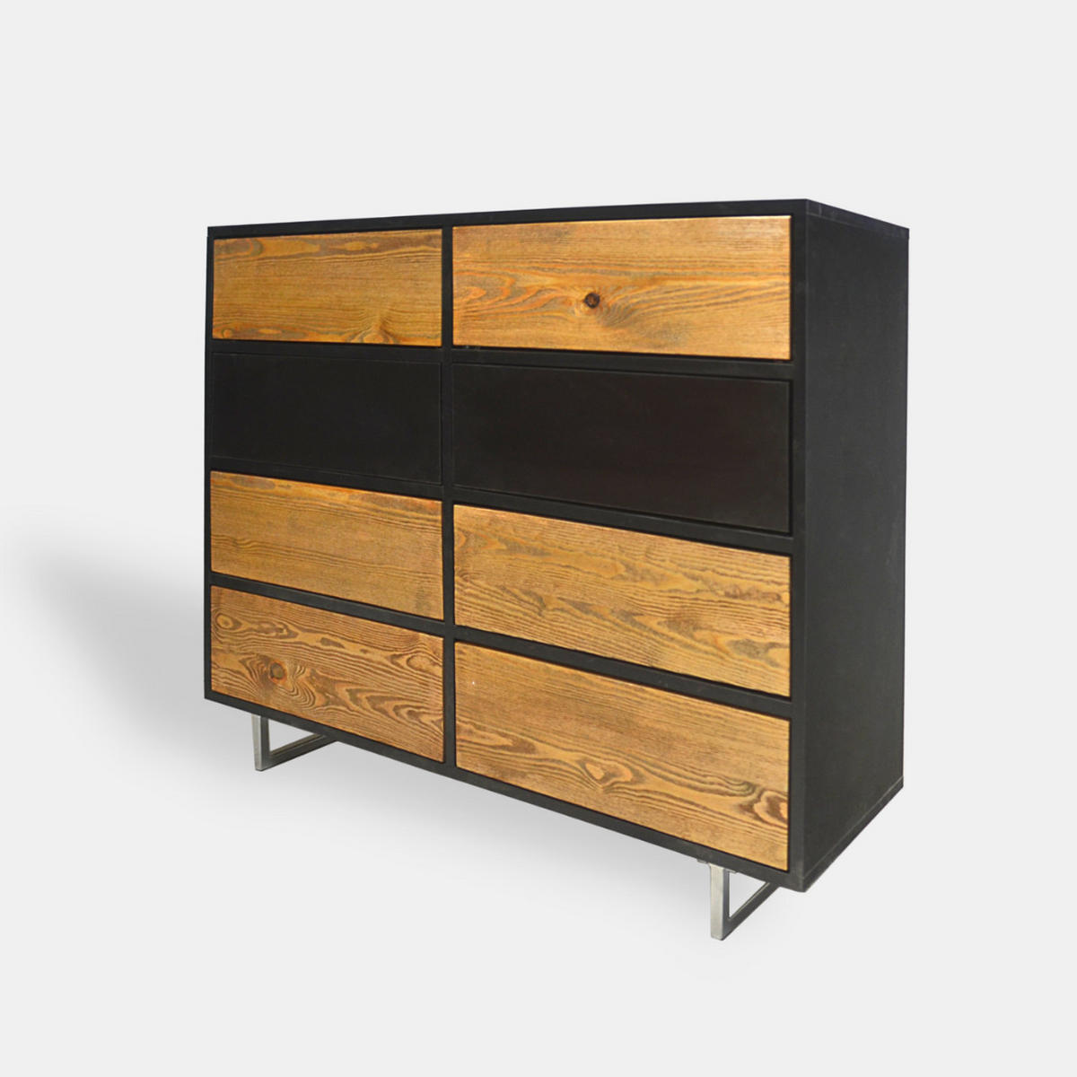 MASSIVHOLZKOMMODE für das Wohnzimmer NESCA II - Eichefarben, Holz (120/95/40cm) - Rawood Furniture