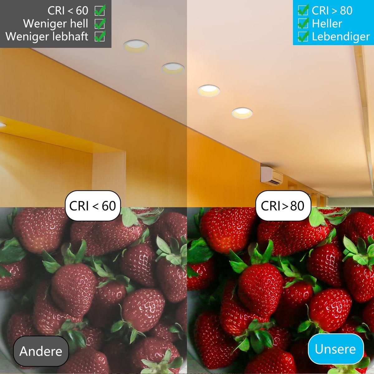EINBAUSTRAHLER Adelmo II 8.1/6.6/4.3cm - Weiß, Metall (8.1/6.6/4.3cm) - Nettlife