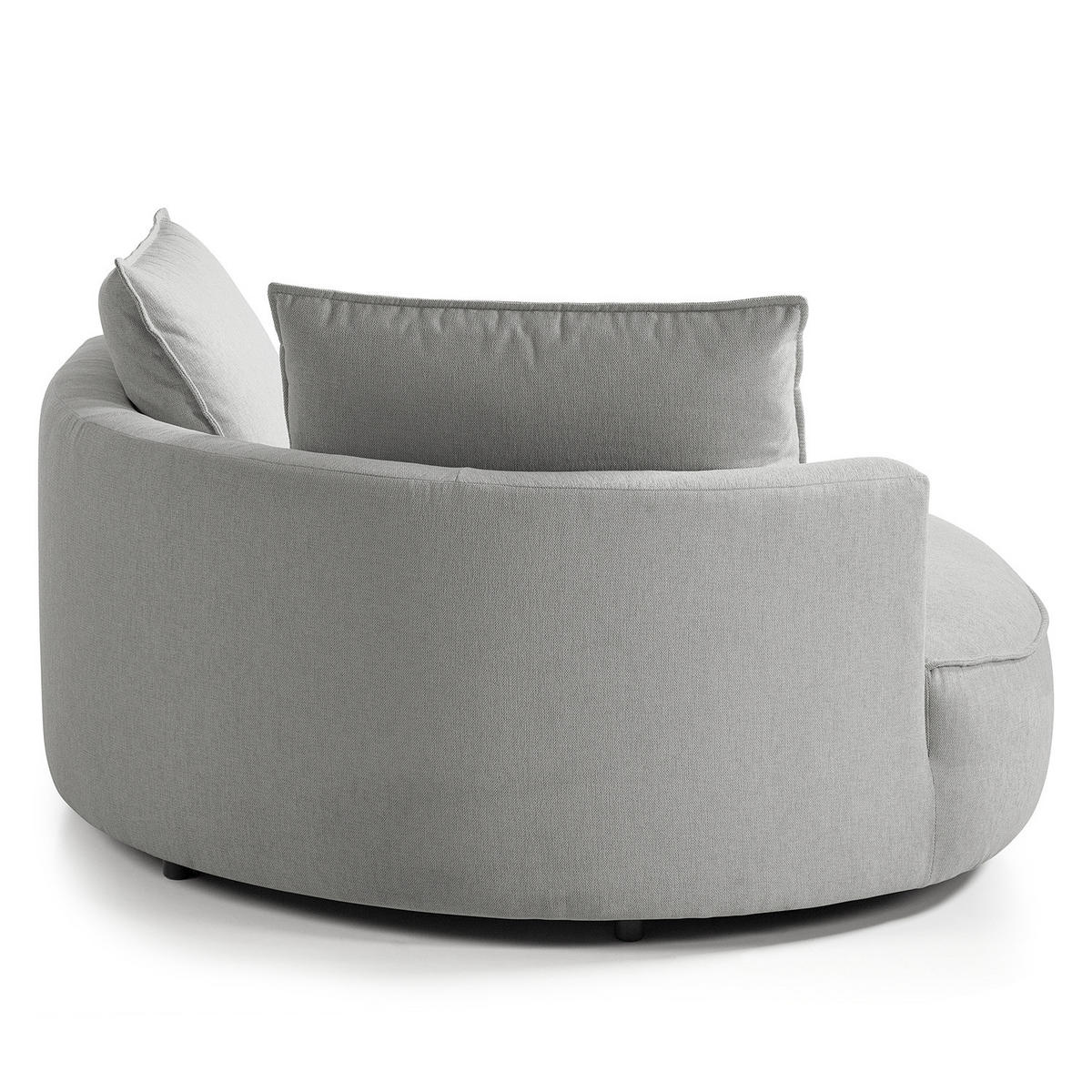 OTTOMANE - modular - Hellgrau/Schwarz, Kunststoff/Textil (126/82/154cm) - home24