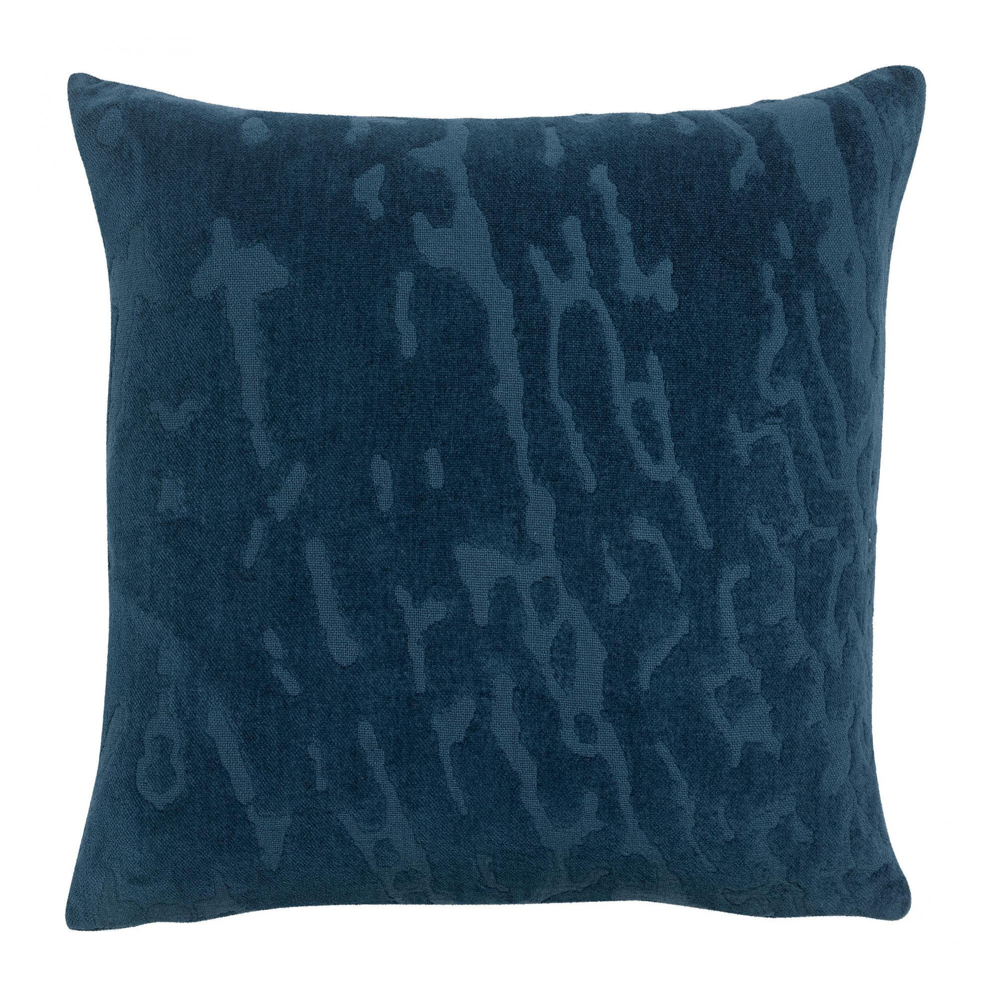 KISSEN Inès tintenblau 45 x 45 cm - Dunkelblau, Textil (45/45cm) - Vivaraise