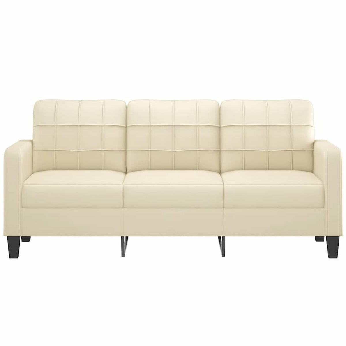3-SITZER-SOFA Donaueschingen - Creme, Leder (198/80/77cm) - Nettlife