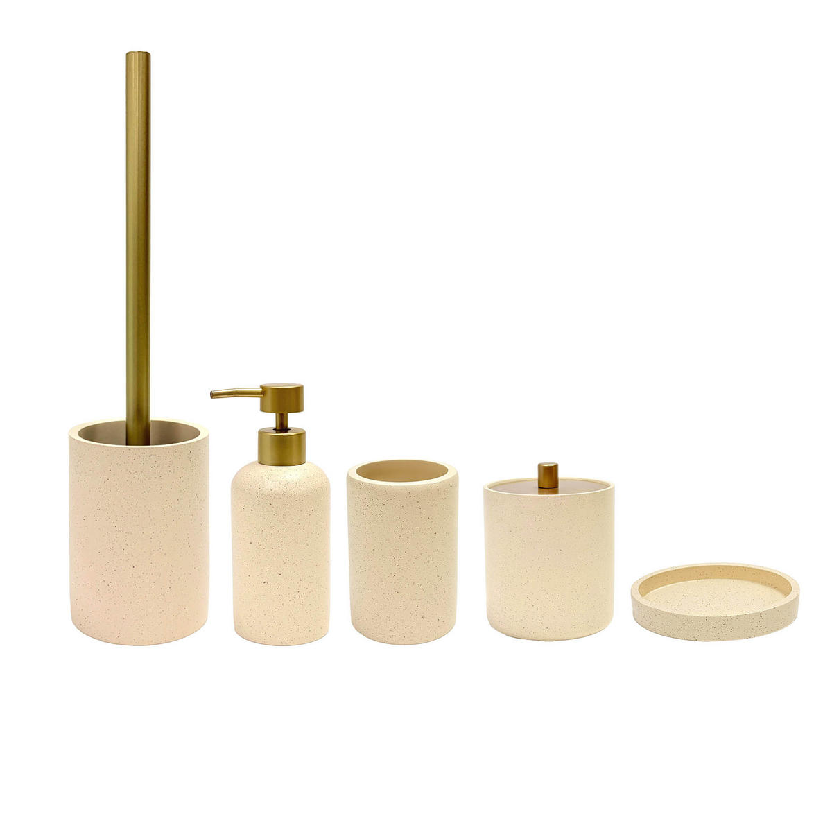 SEIFENSPENDER Oria 7/7/17,5 cm - Beige, Kunststoff (7/17.5/7cm) - Douceur d´intérieur