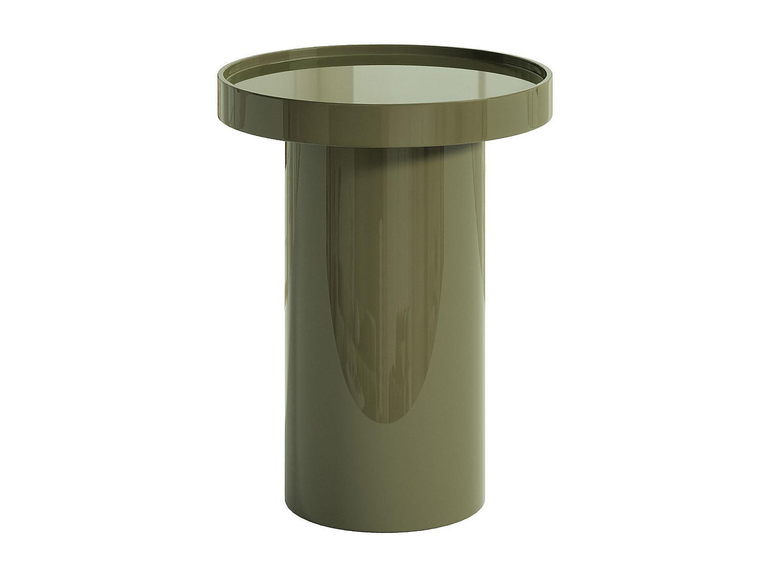 BEISTELLTISCH - 40cm x 40cm - MDF - khaki - SYBEVA - Grün, Holz (40/40/50.5cm) - Vente-Unique