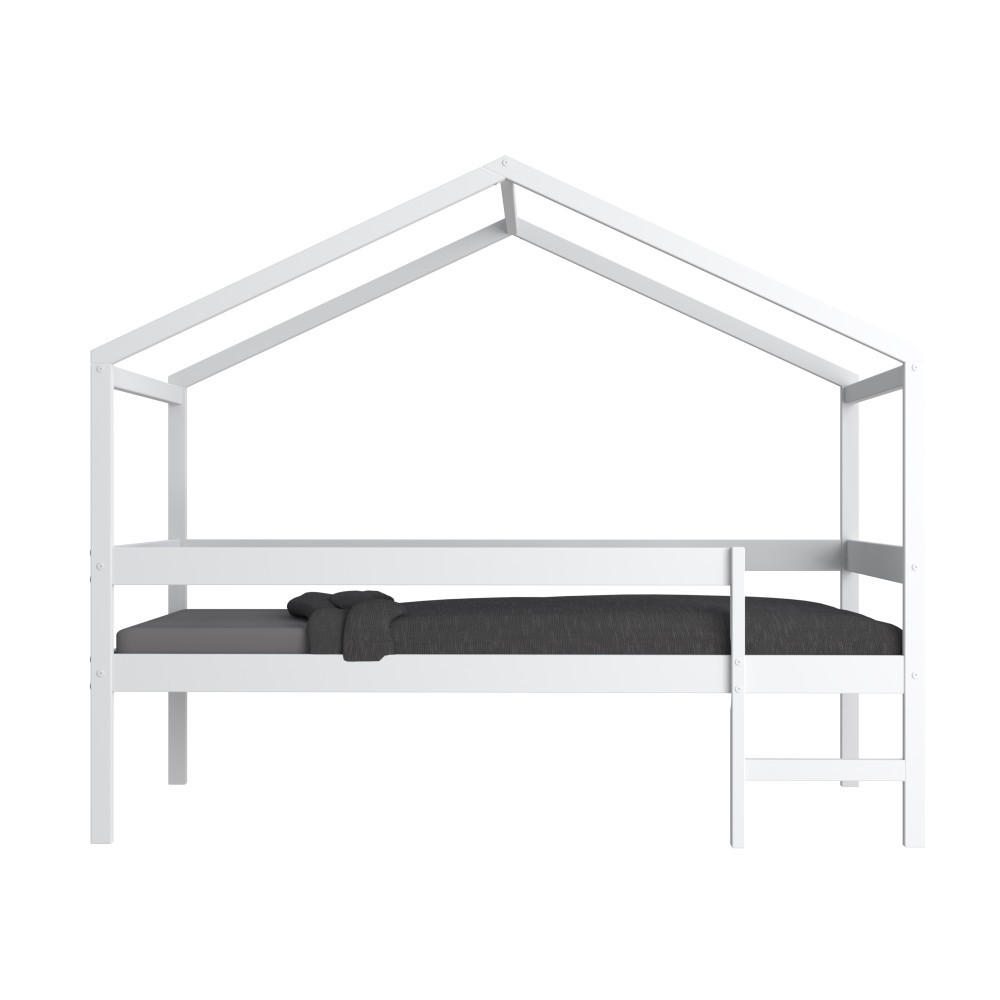 HAUSBETT MIKA mit Matratze / Kinderbett 90x190 - Weiß - Weiß, Holz (90/190cm) - Weber Industries