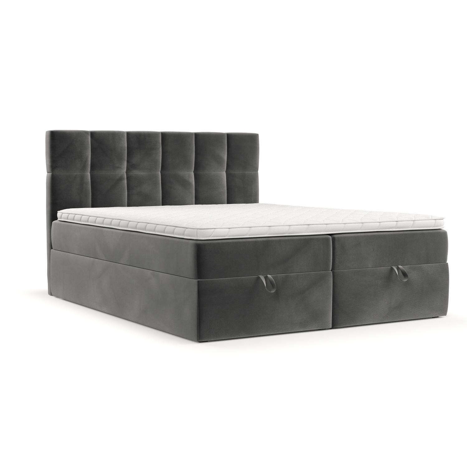 AltaBeds Boxbett Grau 140x200 cm