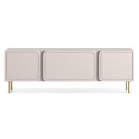 TV-LOWBOARD Loppa Kaschmirbeige 160 cm - Beige/Goldfarben, Holzwerkstoff (160/53/40cm) - Selsey