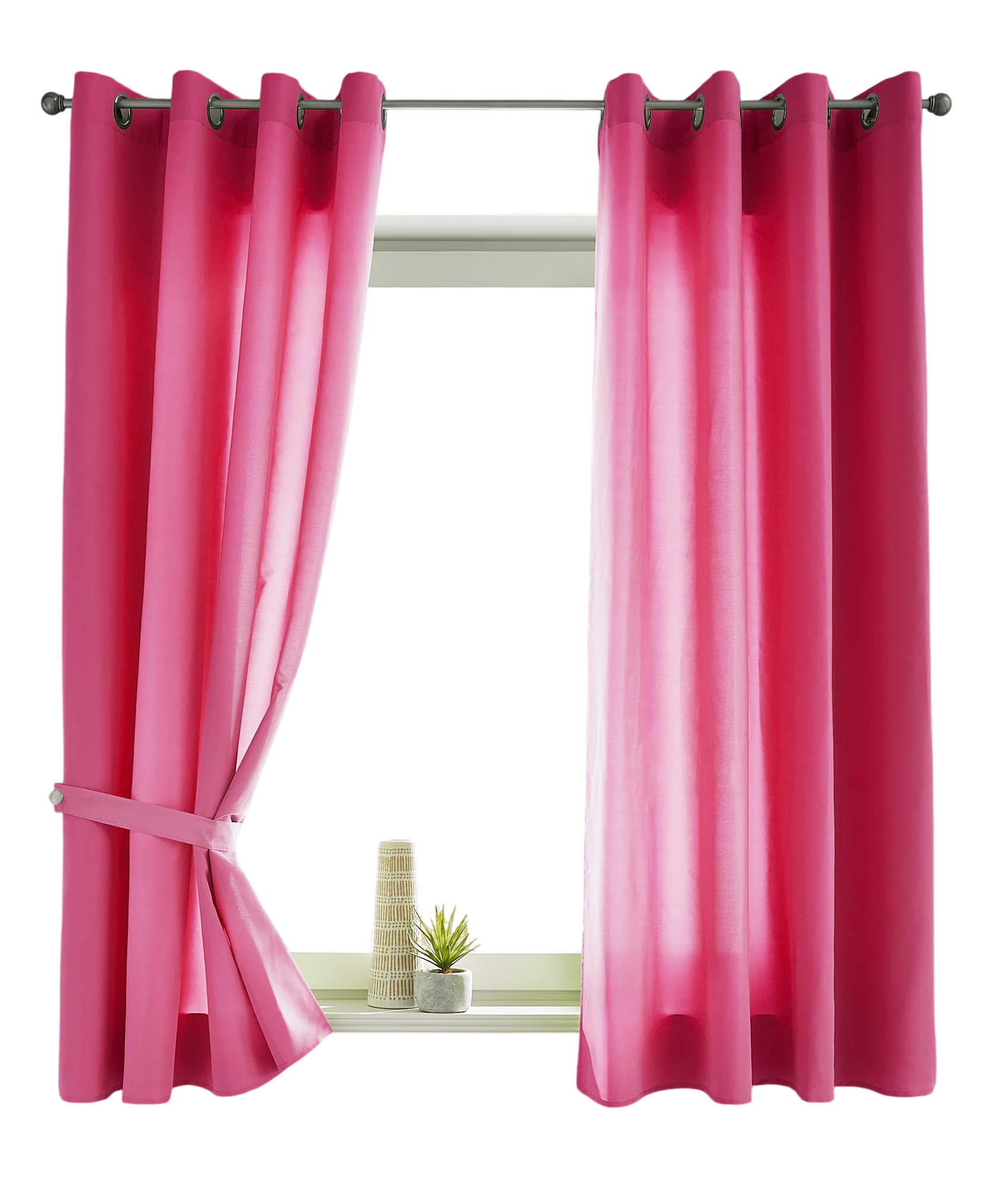 VORHANG 2ER SET BERLIN HxB 175x140cm Türkis - Pink, Textil (140/175/175cm) - Gardinenbox