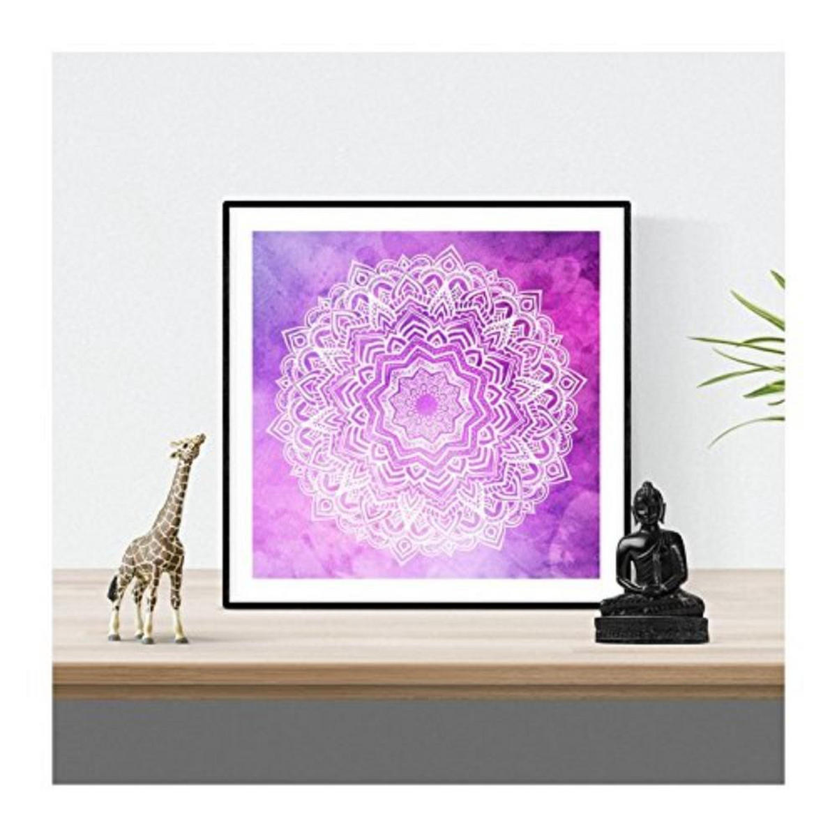 POSTER Set mit 4 Mandalas Jugend 20x20cm Rahmenlos - Klar, Papier (20/3cm) - Nacnic