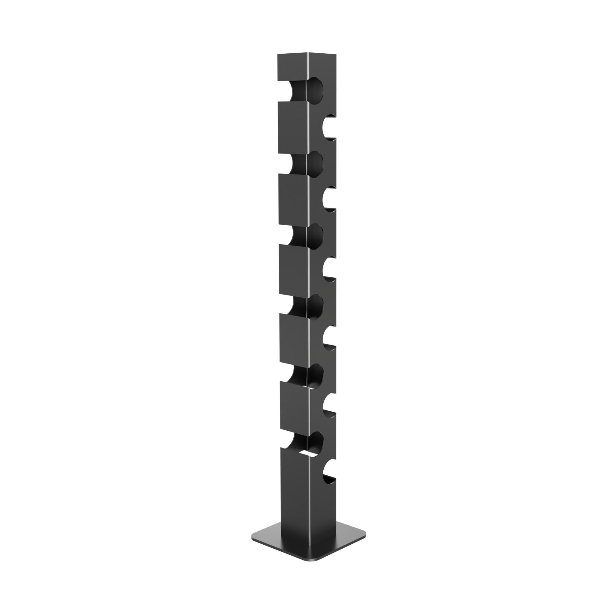 WEINREGAL Barolo Metall,Schwarz, Für 12 Weinflaschen 140/26/26cm - Schwarz, Metall (26/140/26cm) - Metalo Pro