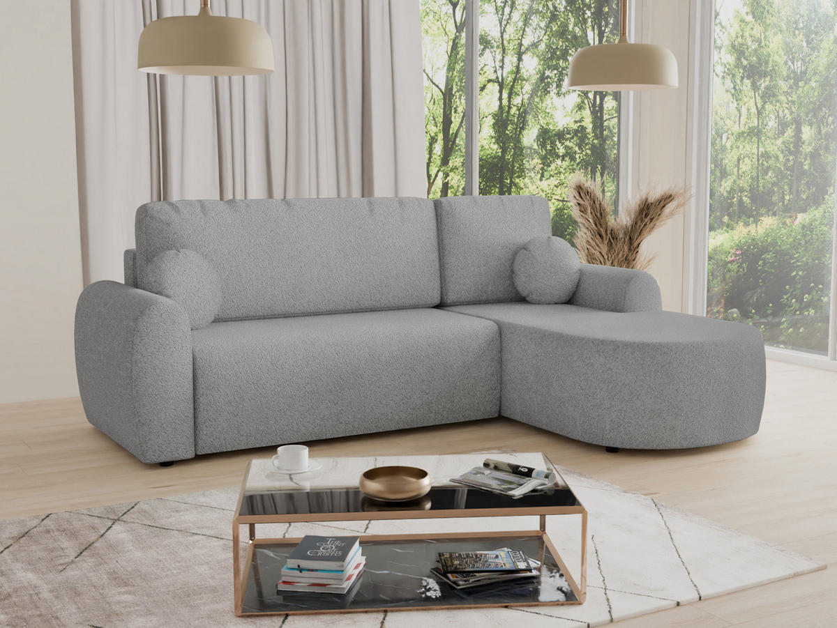 ECKSOFA Jazz, Seite: Rechts - Grau, Holz/Textil (240/160cm) - Sofnet