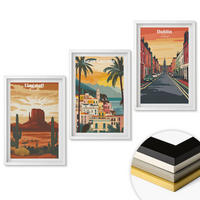 WANDBILDER 3er-Set - 40x60 cm Weißer Rahmen - Landschaften natürlicher Städte - Weiß, Kunststoff (40/60cm) - ArtPrintCave